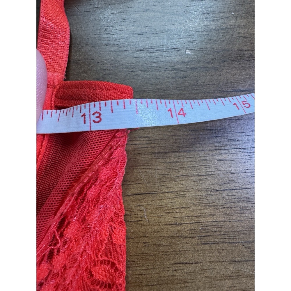 Whimsigoth Red Lace Bustier Corset Top Small Costume Sexy Romantic Burlesque - Picture 7 of 9